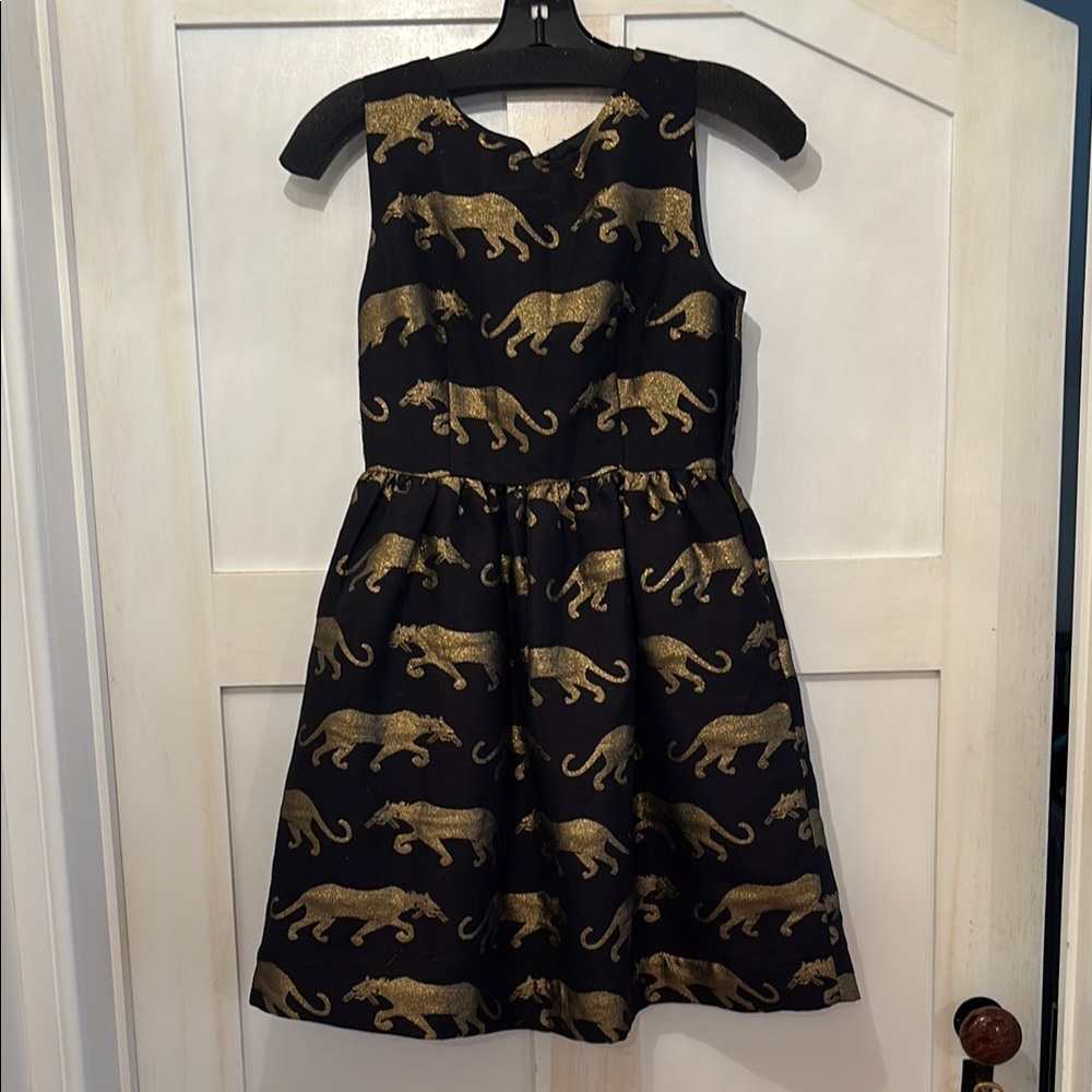 Anthro Black and Glitter Panther Dress - Sz 0